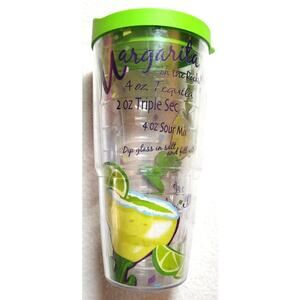 Tervis Margarita on the Rocks Double Wall Insulated Recipe 24 oz Tumbler w/Lid